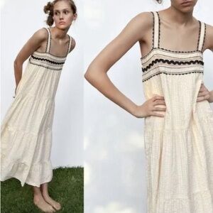 Zara Boho Maxi Dress - Size Large - sold out style